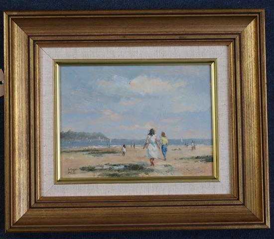 William Burns (1923-) Scarboro Beach and A Paddle with Grandma 6 x 8in.